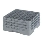 image of Cambro 36S738151 Camrack Glass Rack, Soft Gray, Full Size, 19-3/4 x 19-3/4, 36 Compartments