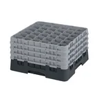 image of Cambro 36S900110 Camrack Glass Rack, Black, Full Size, 19-3/4 x 19-3/4, 36 Compartments, 2-7/8 Max Dia, HACCP