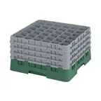 image of Cambro 36S900119 Camrack Glass Rack, Sherwood Green, Full Size, 19-3/4 x 19-3/4, 36 Compartments