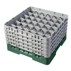 image of Cambro 36S958119 Camrack Glass Rack, Full Size, 19-3/4 x 19-3/4, 36 Compartments, Sherwood Green, HACCP