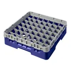 image of Cambro 49S318186 Camrack Glass Rack, Navy Blue, Full Size, 19-3/4 x 19-3/4, 49 Compartments
