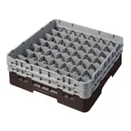 image of Cambro 49S434167 Camrack Glass Rack, Full Size, Brown, 19-3/4 x 19-3/4, 49 Compartments