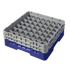 image of Cambro 49S434186 Camrack Glass Rack, Navy Blue, Full Size, 19-3/4" x 19-3/4", 49 Compartments