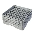 image of Cambro 49S638151 Camrack Glass Rack, Full Size, Soft Gray, 19-3/4 x 19-3/4 x 8-7/8, 49 Compartments, 2-7/16 Max Dia, HACCP Compliant, NSF Certified
