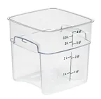 image of Cambro 4SFSPROCW135 CamSquare FreshPro 4 Qt Container, 7.5" L x 7.5" W x 7.2" H, Clear PC NSF
