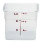 image of Cambro 6SFSPP190 Container, 6 Qt, 8-3/8" Square x 7-1/4" High, Translucent PP, NSF