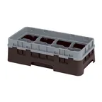 image of Cambro 8HS318167 Camrack Glass Rack, Half Size, Brown, 10 Compartment, 10" x 19-3/4" x 5-5/8", HACCP Compliant, NSF Certified