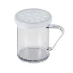 image of Cambro 96SKRP135 Camwear Shaker/Dredge, 10‑Ounce Polycarbonate, Perforated Top, Handle, Parsley Lid