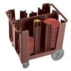 image of Cambro ADCS131 Granite Green Polyethylene Adjustable Dish Dolly, 28-5/8"W x 37-7/8"L, 201-400 Plate Capacity