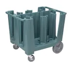 image of Cambro ADCS401 Slate Blue Polyethylene Adjustable Dish Dolly, 28-5/8"W x 37-7/8"L, 201-400 Plate Capacity