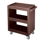 image of Cambro SC225131 NSF Dark Brown Polyethylene 3-Shelf Service Cart - 28" x 16" x 32.25"