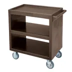 image of Cambro SC230S131 NSF Dark Brown Polyethylene 3-Shelf Service Cart - 33.25" x 20" x 34.63"