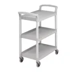 image of Cambro BC331KD480 Speckled Gray Polyethylene 3-Shelf Service Cart w/ 300 lb Capacity