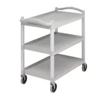 image of Cambro BC340KD480 Speckled Gray Polyethylene 3-Shelf Utility Cart w/ 400 lb Capacity