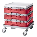 image of Cambro BR414163 Camrack Base Rack, Full Size, Red, Polypropylene, 19-3/4 x 19-3/4, 4-7/8 Inside Rack Height