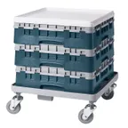 image of Cambro BR414414 Camrack Base Rack, Full Size, Teal, Polypropylene, 19-3/4 x 19-3/4, 4-7/8 Inside Rack Height