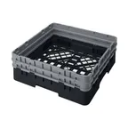 image of Cambro BR578110 Camrack Base Rack, Full Size, Black, Polypropylene, 19-3/4 x 19-3/4, 6-1/2 Inside Rack Height, NSF Certified