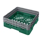 image of Cambro BR578119 Camrack Base Rack, Full Size, 1 Compartment, 19-3/4" x 19-3/4", 6-1/2" Inside Rack Height, Polypropylene, Sherwood Green, NSF Certified
