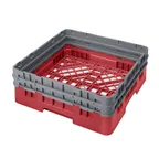 image of Cambro BR578163 Camrack Base Rack, Full Size, Red Polypropylene, 19-3/4" x 19-3/4", 6-1/2" Inside Rack Height, NSF Certified