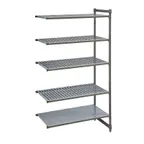 image of Cambro CBA245484VS5580 Camshelving® Basics Plus Add-On Unit w/ 4 Vented and 1 Solid Shelf - 24" x 54" x 84"