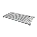image of Cambro CBSK1842V1580 Camshelving Basics Plus Shelf Plate Kit, 18"W x 42"L, Vented Polypropylene, Brushed Graphite Finish, NSF Listed