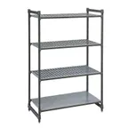 image of Cambro CBU183064VS4580 Camshelving® Basics Plus Starter Unit w/ 3 Vented and 1 Solid Shelf - 18" x 30" x 64"