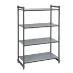 image of Cambro CBU183664S4580 Camshelving® Basics Plus 4-Shelf Stationary Starter Unit - 18" x 36" x 64"