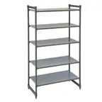 image of Cambro CBU246084S5580 Camshelving® Basics Plus Solid 5-Shelf Starter Unit - 24" x 60" x 84"t