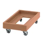 image of Cambro CD1327157 Coffee Beige Camdolly Milk Crate Dolly w/ 300 lb Capacity