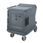 image of Cambro CMBH1826LC191 Camtherm Hot Cart, 30.5"W x 42"D x 42.4"H, 1-Section, Single Solid Door Heated Holding Cabinet, Holds 11 18x26 Pans & 12 12x20 Pans, Granite Gray