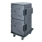 image of Cambro CMBHC1826TBF191 Camtherm Hot/Cold Cart, 30.5"W x 39"D x 64.4"H, 2-Compartment, Double Door, ENERGY STAR, 1570W, 110V