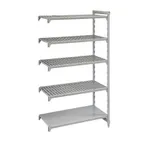 image of Cambro CPA213684VS5PKG Camshelving® Premium 5 Shelf Vented/Solid Add On Unit - 21" x 36" x 84"