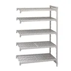 image of Cambro CPA246064V5480 Camshelving® Premium 5-Shelf Vented Add On Shelving Unit - 24" x 60" x 64"