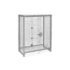 image of Cambro CPFWSC244860 Camshelving® Stainless Steel Security Cage Only, 26.75" x 50.25" x 61.5"