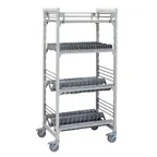 image of Cambro CPMU243675D2PKG 36" x 24" 75" Camshelving® Mobile Drying/Storage Rack w/ Plastic, 4 Tiers