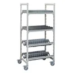 image of Cambro CPMU243675D4PKG 36" x 24" 75" Camshelving® Mobile Drying/Storage Rack w/ Plastic, 4 Tiers
