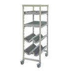 image of Cambro CPMU243675DD480 24" x 36" x 75" Camshelving® Premium Series Mobile Drying Unit, Speckled Gray