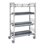 image of Cambro CPMU244875D1PKG 48" x 24" 75" Camshelving® Mobile Drying/Storage Rack w/ Plastic, 4 Tiers