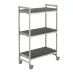 image of Cambro CPMU246075DRPKG 60" x 24" 75" Camshelving® Mobile Speckled Gray Drying Rack Cart with 3 Level 