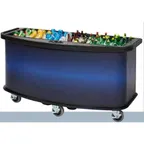 image of Cambro CVC75BW14 Polyethylene Healthy Choices Vending Cart w/ Umbrella Hole, Open Well