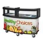 image of Cambro CVC75W13 Polyethylene Carbon Fiber Vending Cart w/ Safety Barrier & Umbrella Hole