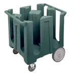 image of Cambro DC1225191 Dish Caddy Cart, 32.75L x 27.5W x 32H, Granite Gray, Polyethylene, 240 Plate Capacity