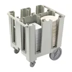 image of Cambro DCS1125480 Speckled Gray Polyethylene Versa Dish Caddy, 4 Columns, 30-39" Height, Vinyl Cover, 201-400 Plates