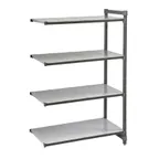 image of Cambro EXA183684S4480 Camshelving® Elements Stationary 4 Shelf Solid Add On Unit - 18" x 36" x 84"
