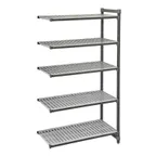 image of Cambro EXA186064V5480 Camshelving® Elements 5 Shelf Vented Add-On Unit - 18" x 60" x 64"