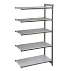 image of Cambro EXA213684VS5480 Camshelving® Elements Add-On Unit w/ 4 Vented and 1 Solid Shelf - 21" x 36" x 84"