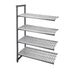 image of Cambro EXA244264V4480 Camshelving® Elements 4-Shelf Vented Add-On Unit - 24"W x 42"L x 64"H