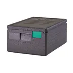 image of Cambro EPP160SW110 Cam GoBox Insulated Food Pan Carrier, 37.5 Qt., Top Load, Black, EPP Polypropylene, Dishwasher Safe, Stackable