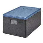 image of Cambro EPP180CLSW362 Cam GoBox Insulated Food Pan Carrier, 48.6 Qt., Top Load, Black, EPP, 23" L x 18" W x 8" D
