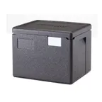 image of Cambro EPP280SW110 Cam GoBox Insulated Food Pan Carrier, 23.6 Qt., Top Load, Black, Polypropylene, 15" Insulated Food Carrier